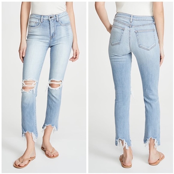 L’AGANCE High Line Distressed High Rise Skinny Jeans - Picture 1 of 6